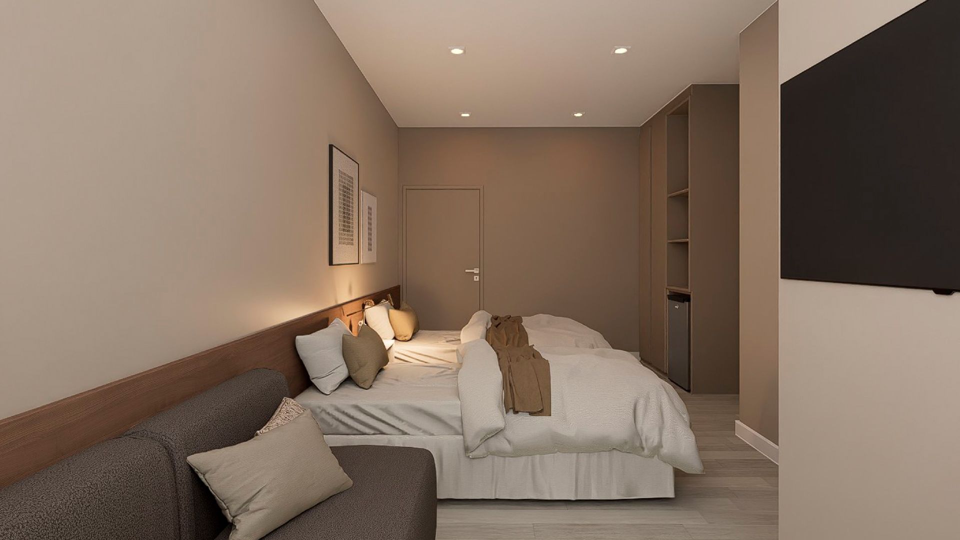 Guest Suite - Opção de montagem de cama Single