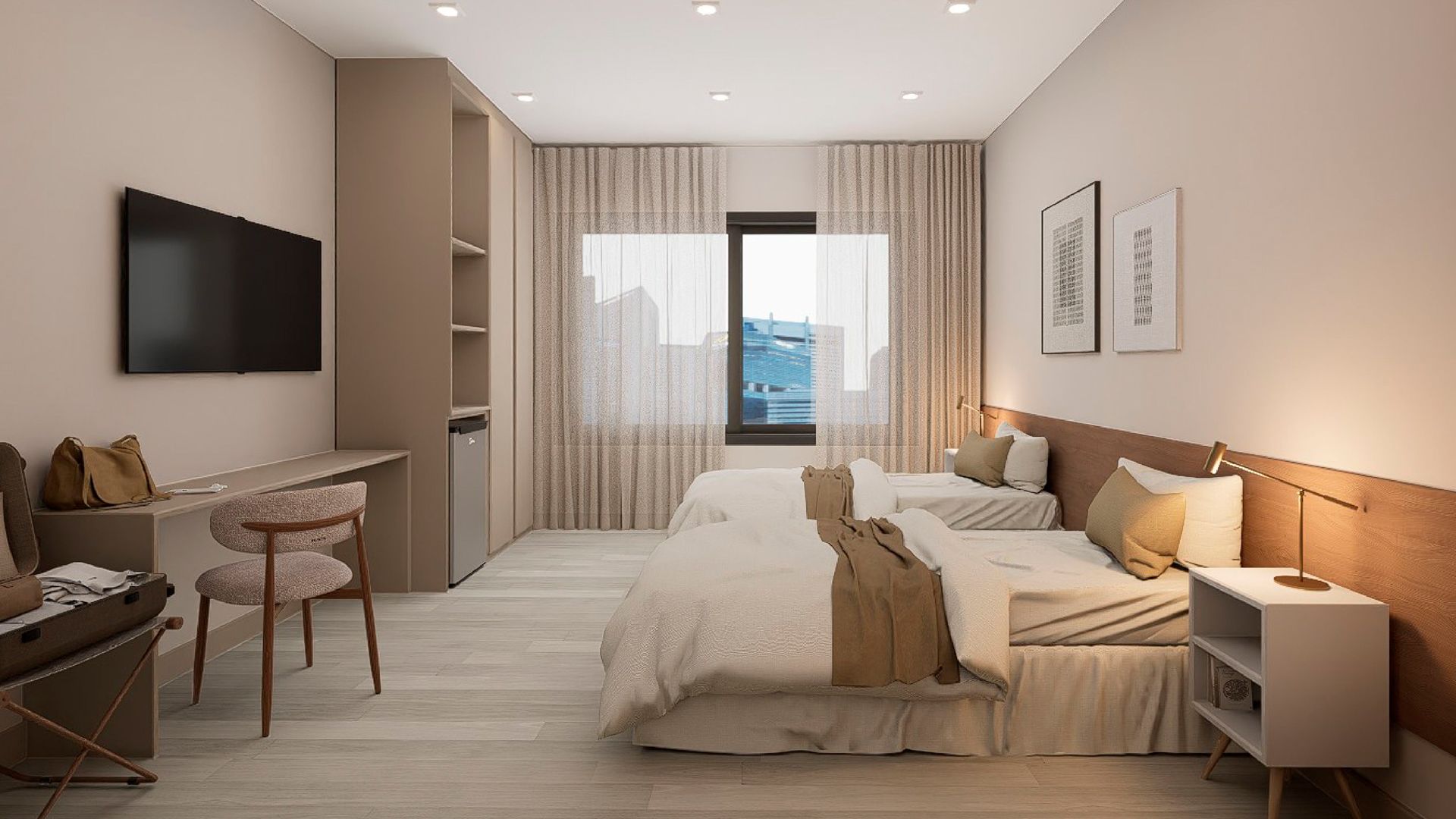 Guest Suite - Opção de montagem de cama Single