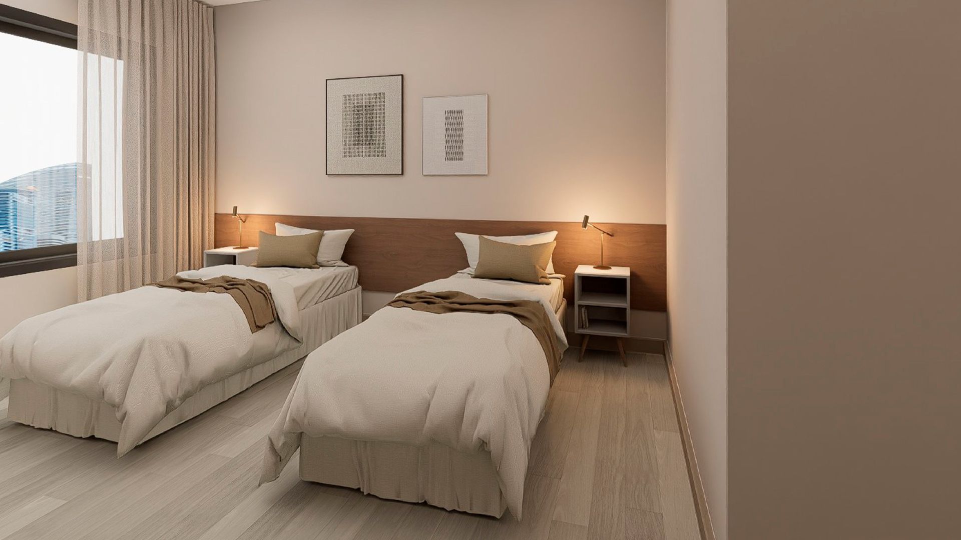 Guest Suite - Opção de montagem de cama Single