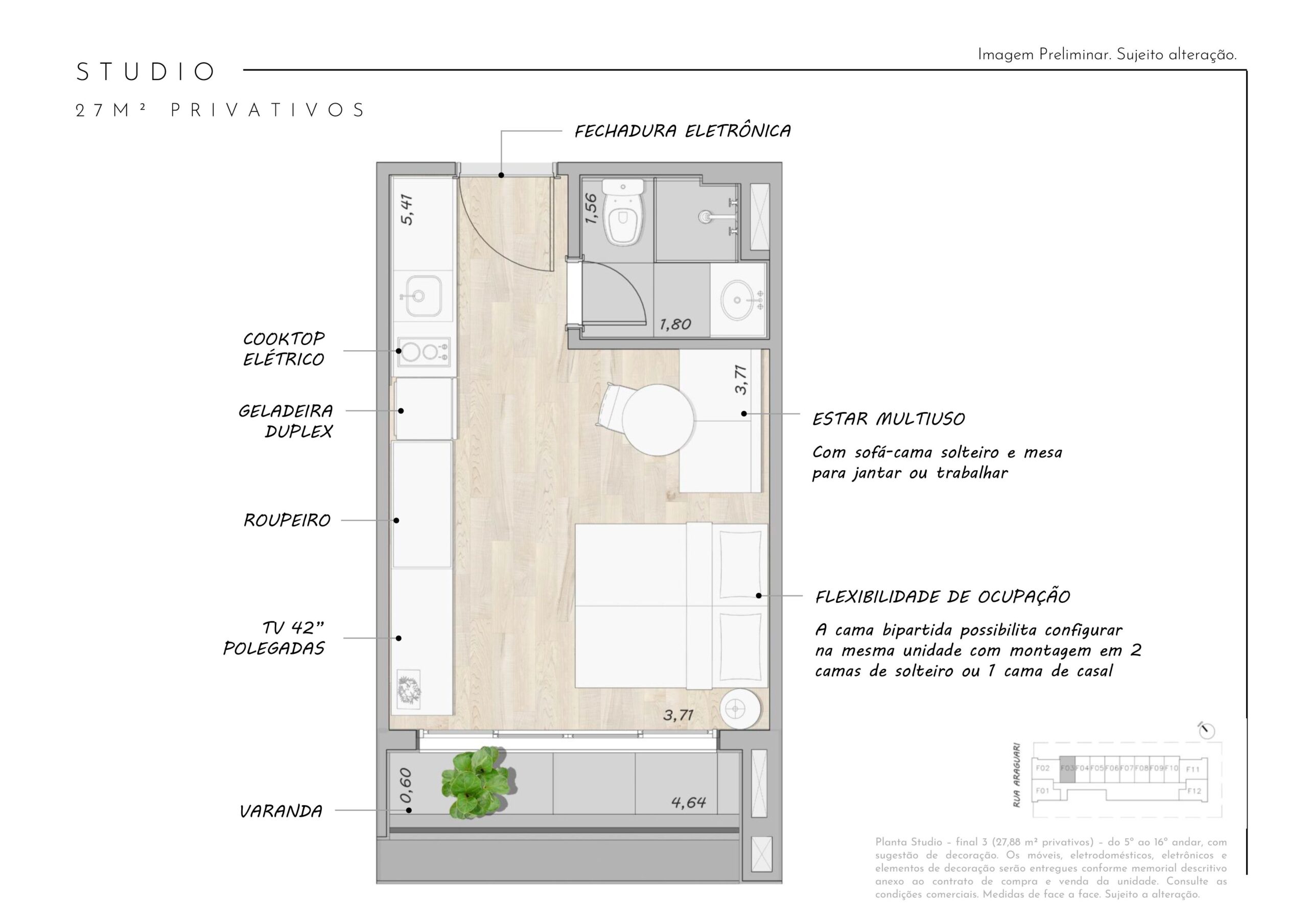 Stay Moema Studio 27m²